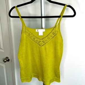 Newport News XS Green Knitted Tank Top crochet